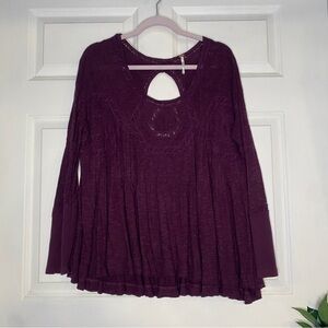 Free People New Hope Baby Doll Top in African Violet Size Small
